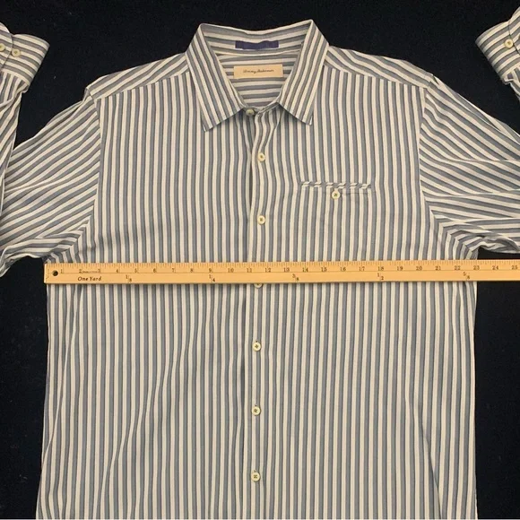 TOMMY BAHAMA LS All Cotton Shirt w Hidden BD Collar - Picture 5 of 7